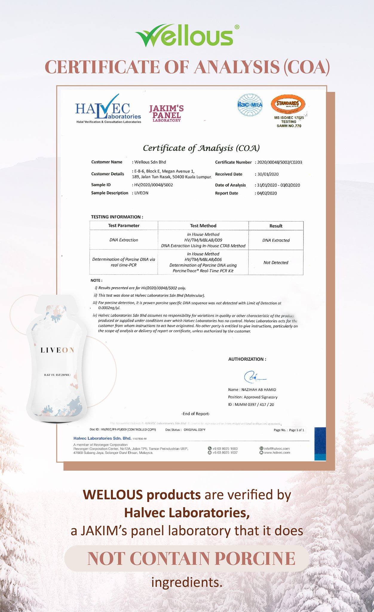 Liveon Ying My Halal Certified By Halvec Jakim Lab Facebook