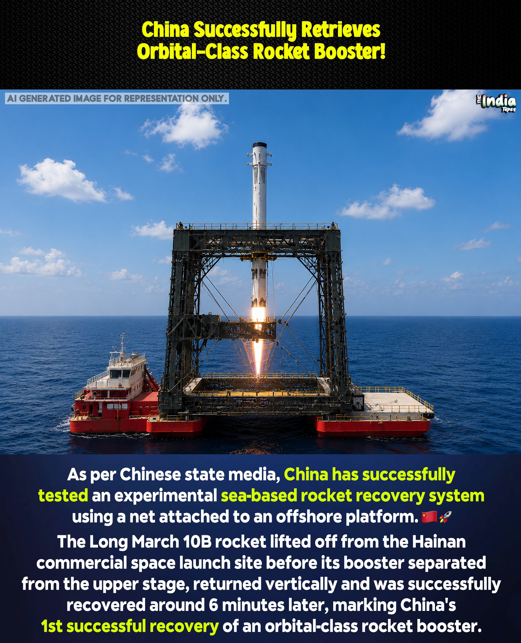 China has successfully tested an experimental sea-based rocket