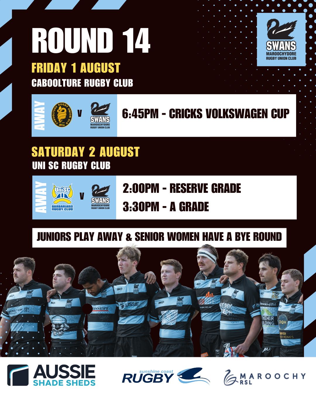 Maroochydore - 🏉 Swans Round 14 – We’re On the Road! This week, our ...
