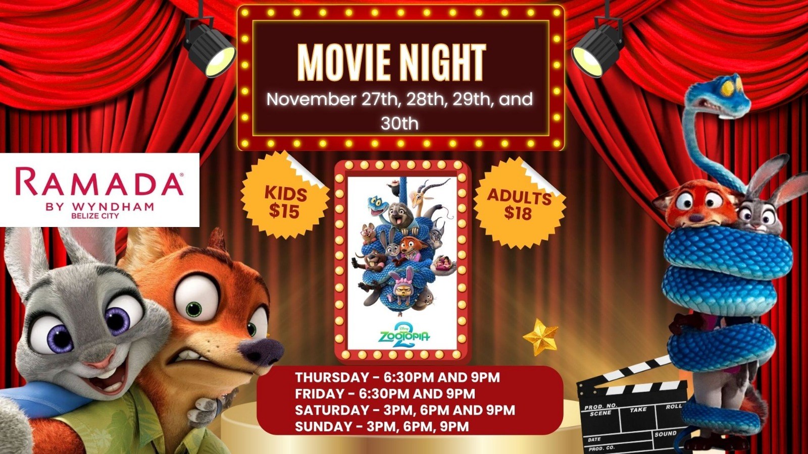 Ramada - 🎬 BELIZE, ARE YOU READY?! This week is MOVIE NIGHT at RAMADA ...