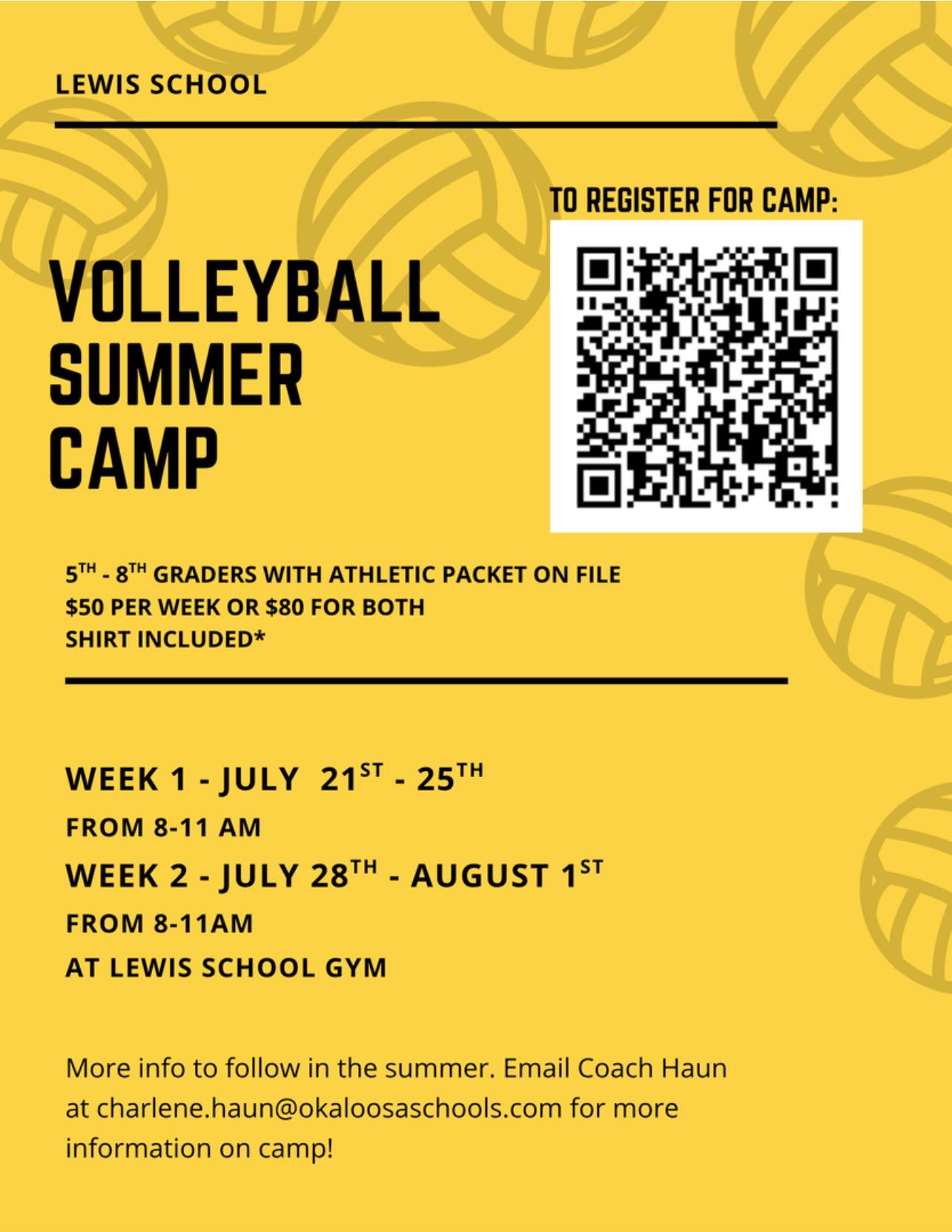 Addie - It's that time again!! Registration is now open for Lewis ...