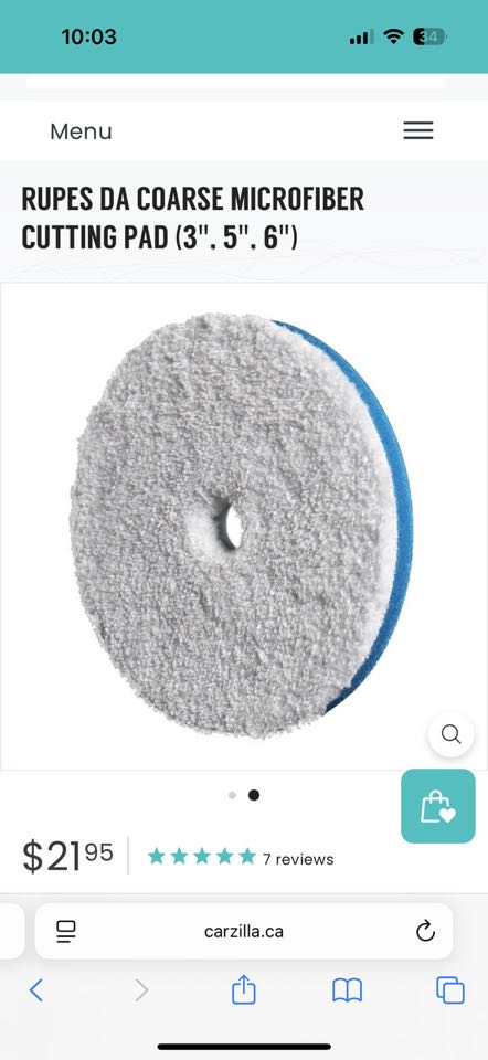Panno Lucidante A Doppia Faccia 7&Prime; Per Compound E Taglio &ndash; Cuscinetto In Lana 7 Pollici