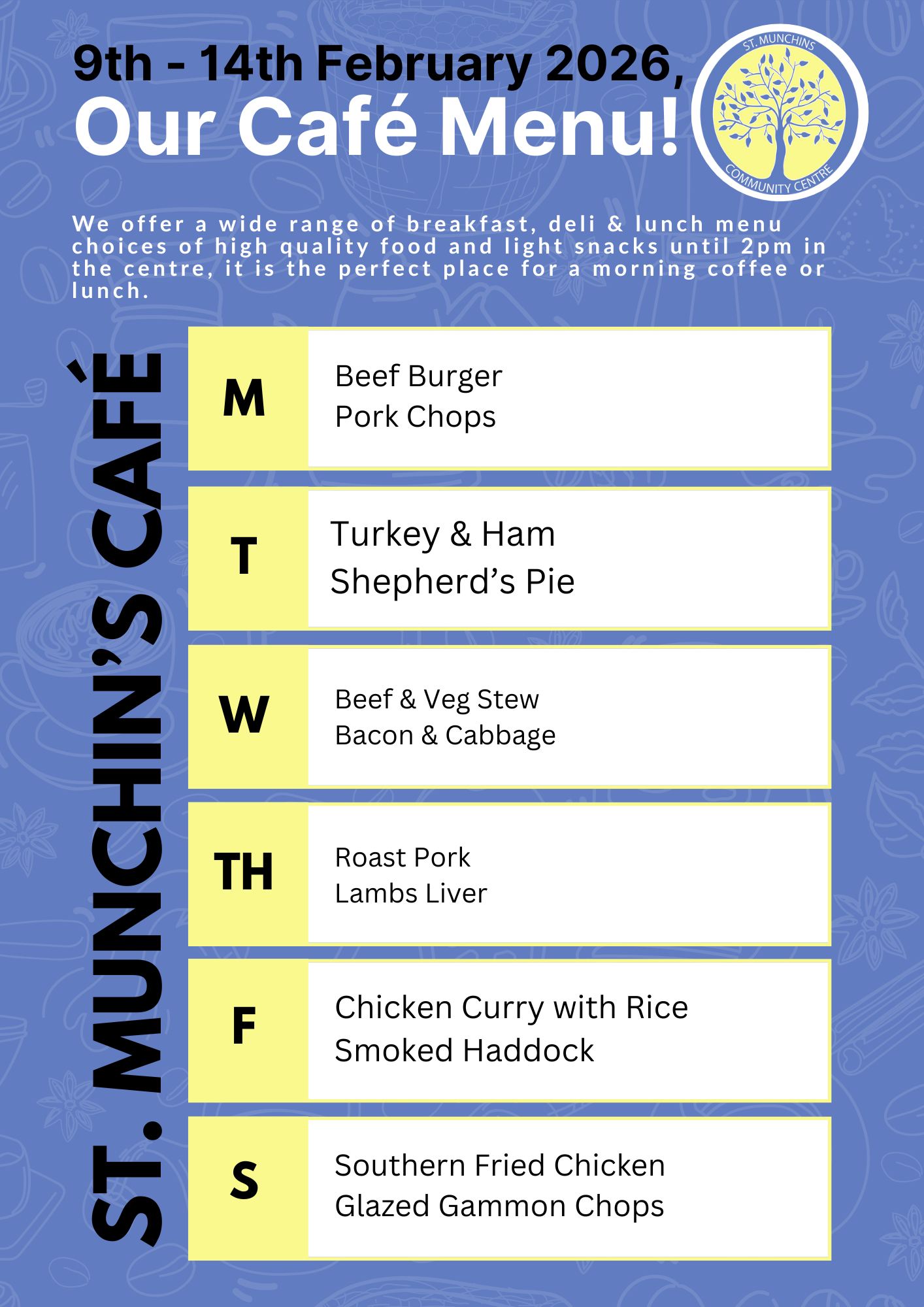 St - 🍳 Community Café Menu – Monday 9th February 2026 🍽️ Cafe open this ...