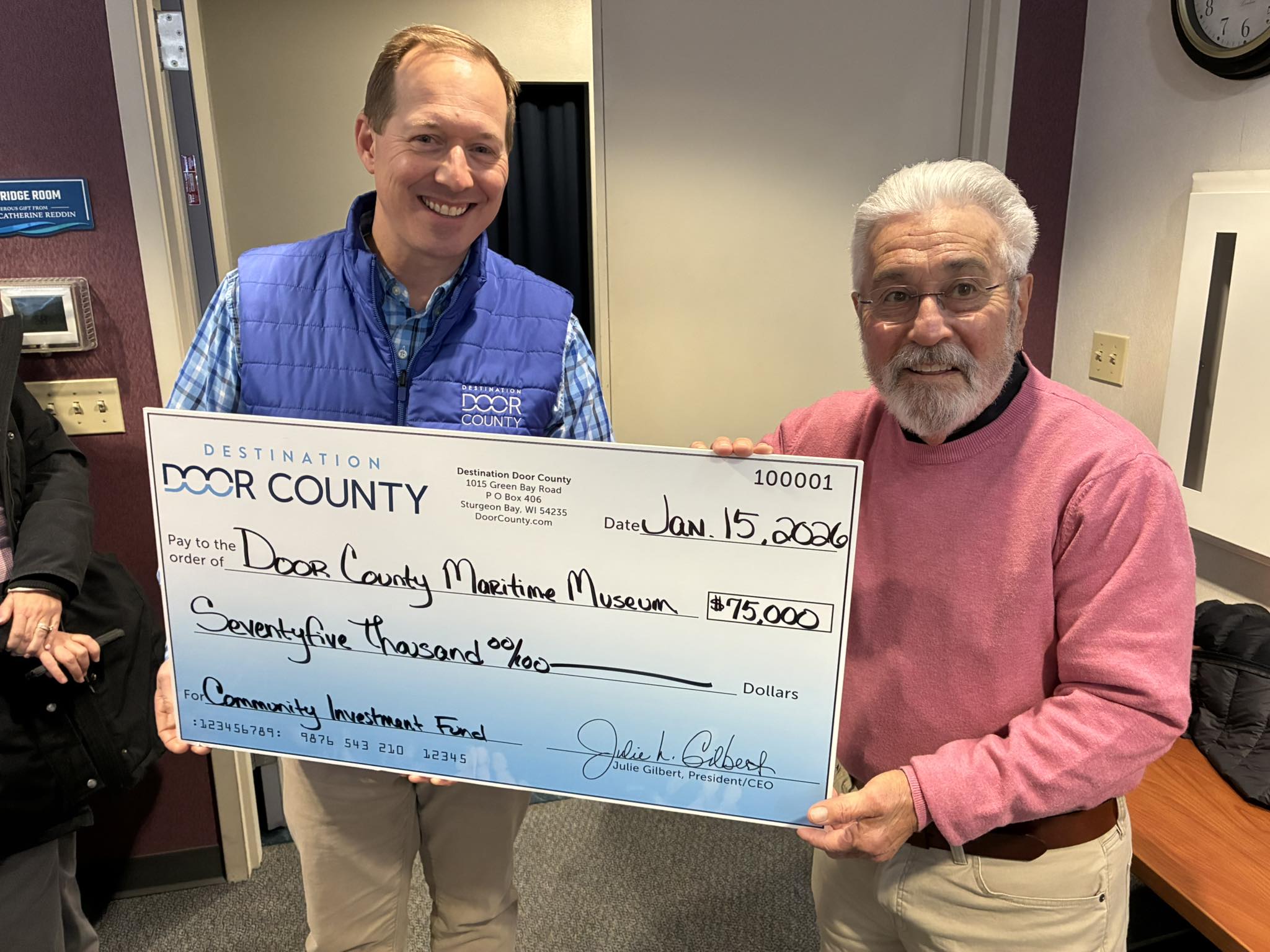 Door - John Jarosh, of Destination Door County delivers a ceremonial ...
