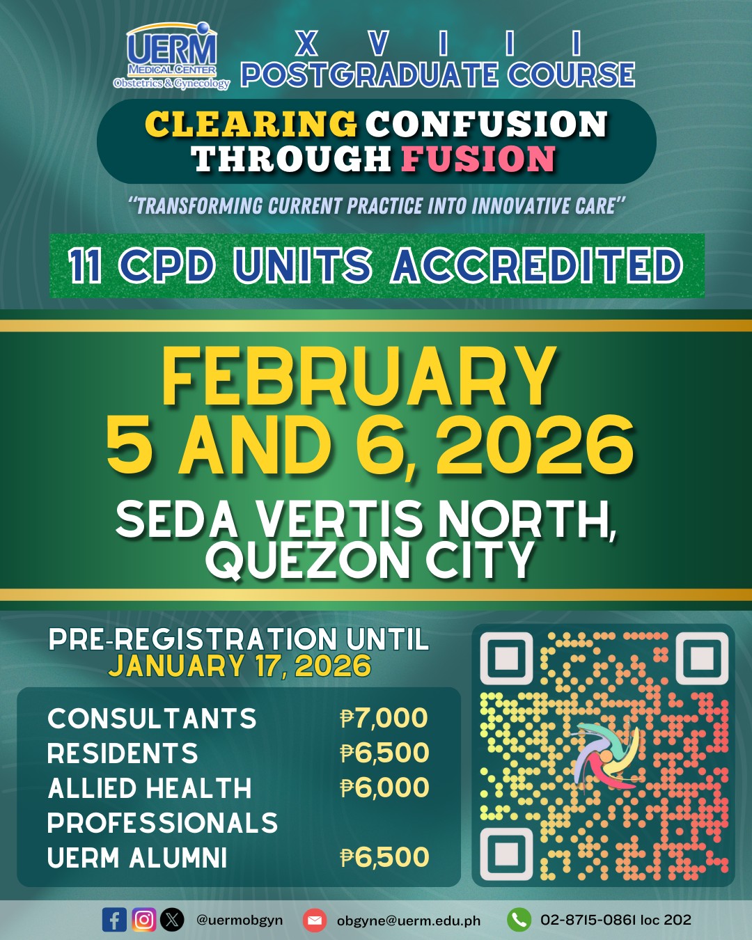 ⏰ PRE-REGISTRATION PERIOD... - UERM Department of Ob-Gyn | Facebook
