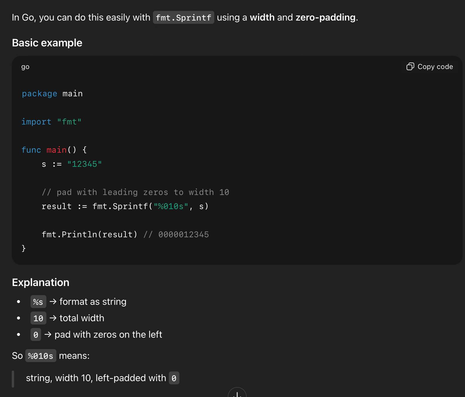 DEVdose - ถาม ChatGPT มาเราใช้ท่านี้ในการทำ zero-padding... | Facebook