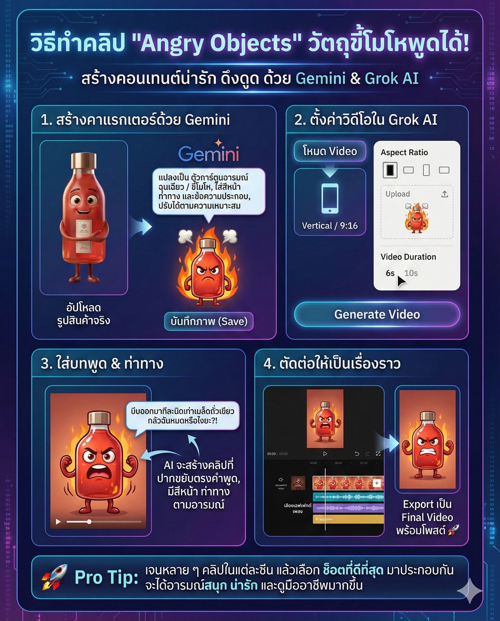 AI - 4 STEP เปลี่ยนของธรรมดา ให้ “โมโห พูดได้ และขายของแทนเรา” . แค่รูป ...