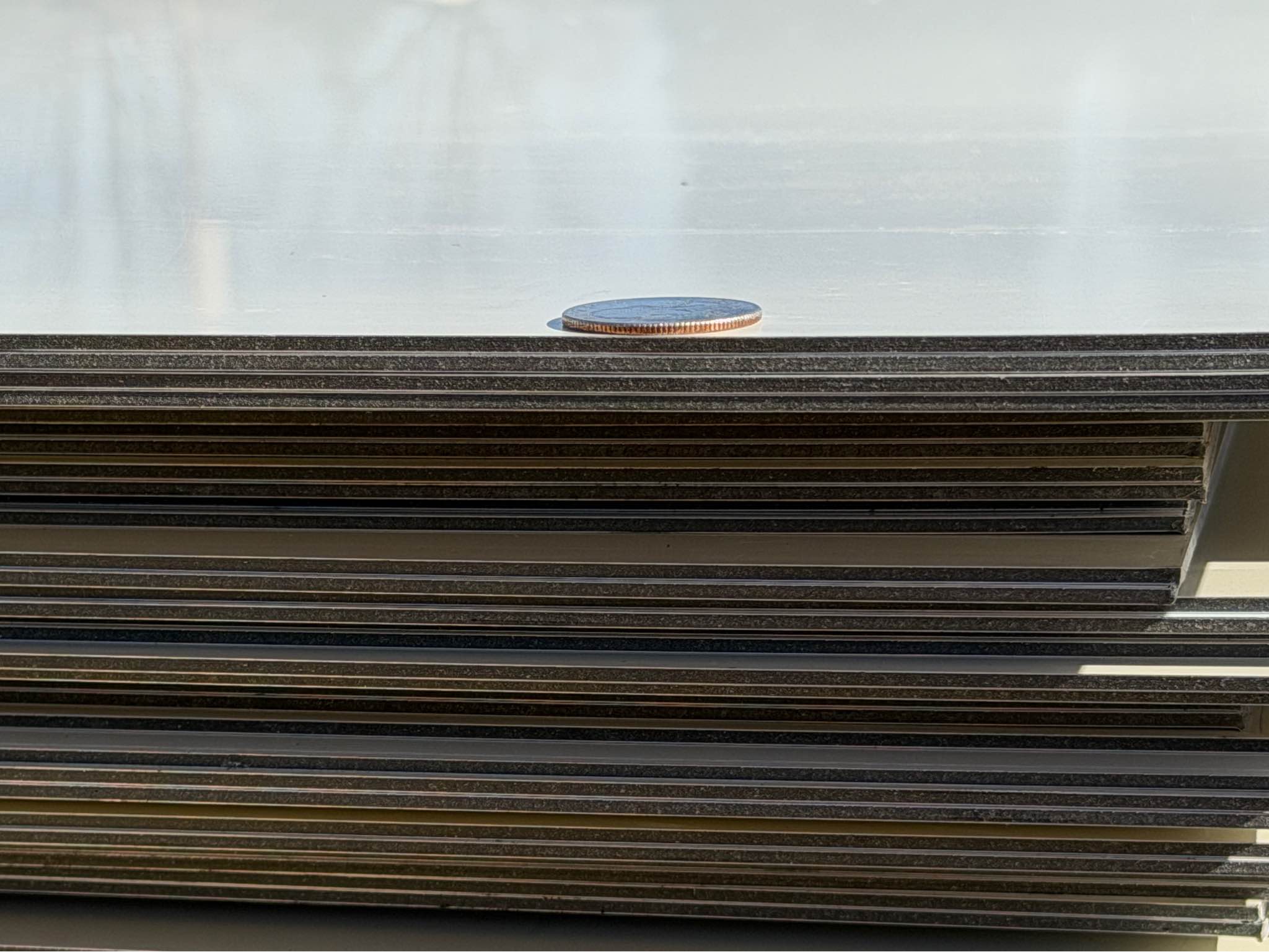 Silver - Aluminum Polycor Sheet - 4’x8’ - .08” (12GA) - Miscellaneous ...