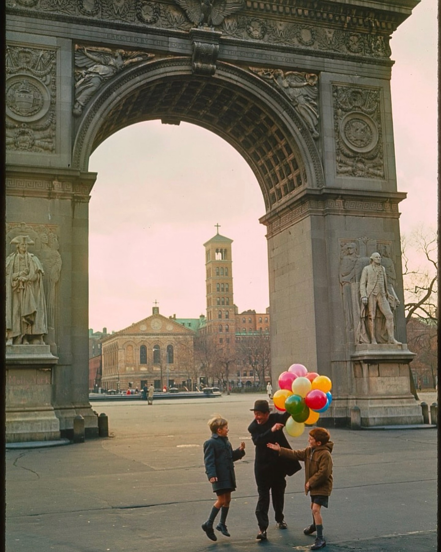 木村利三郎 手刷りWASHINGTON SQUARE FANTASTIC 1969. Reading in Washington Square Park. Andre Kertesz, photog.