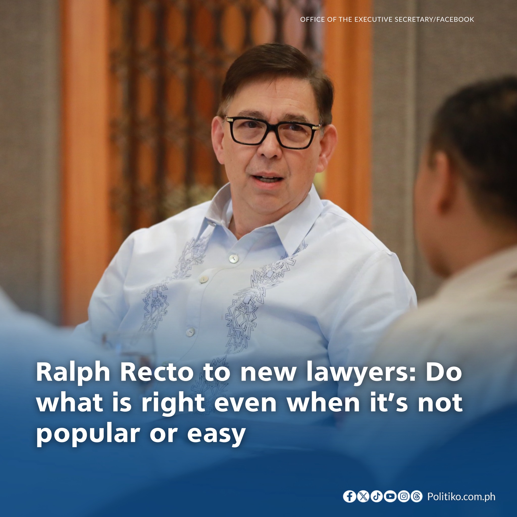 Politiko - Executive Secretary Ralph Recto congratulated... | Facebook