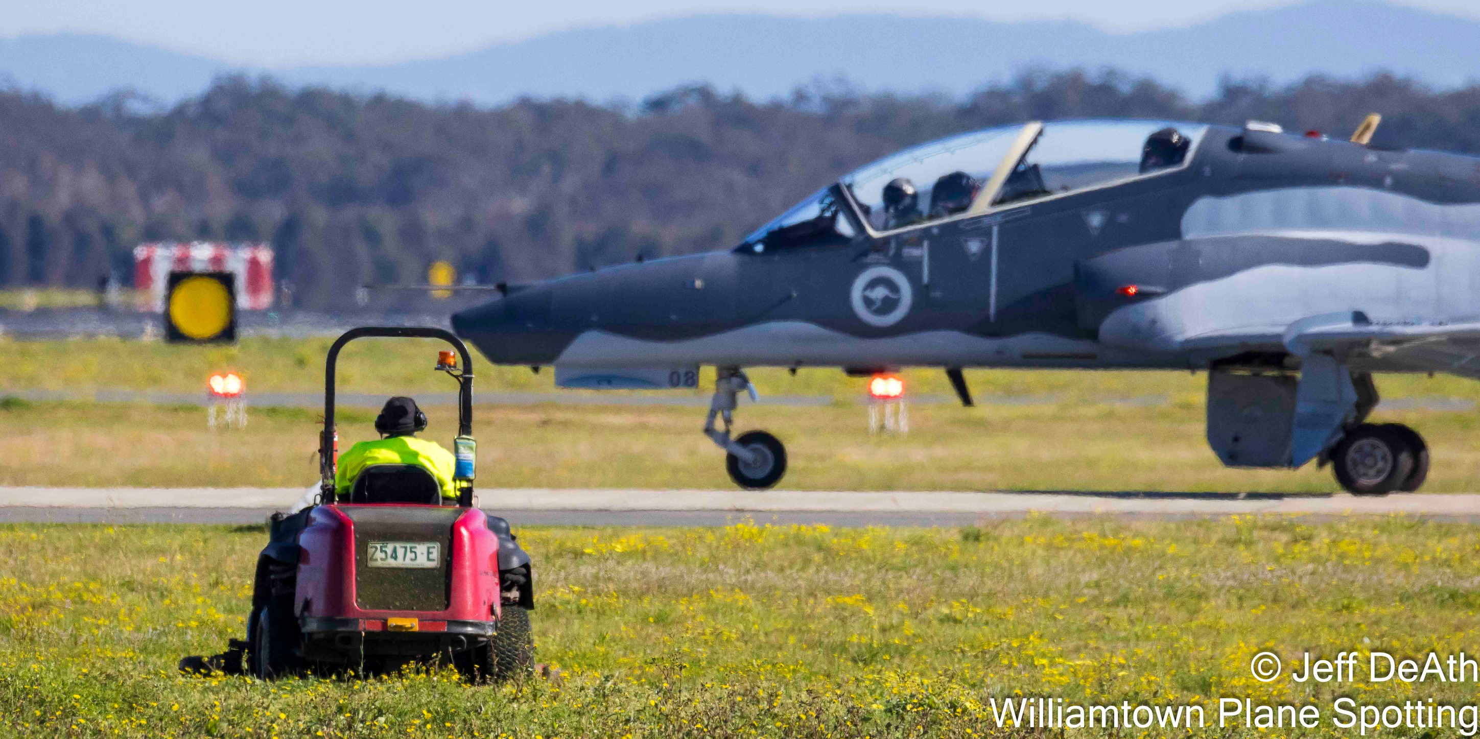 Williamtown - Mower 1 is back on the job now that the sun's out and the ...