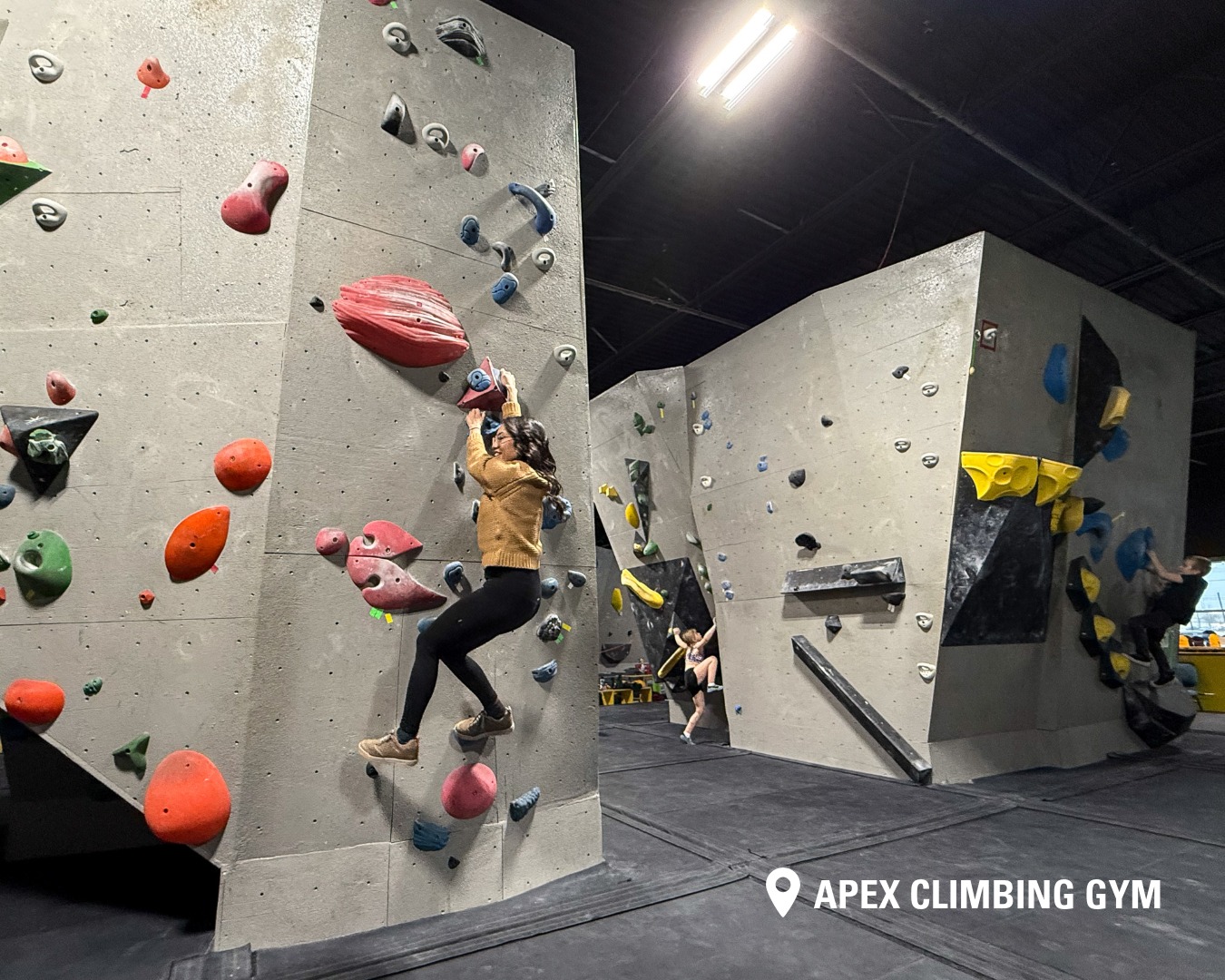 Winter boredom? Not here. Trampolines, climbing walls, ice skating