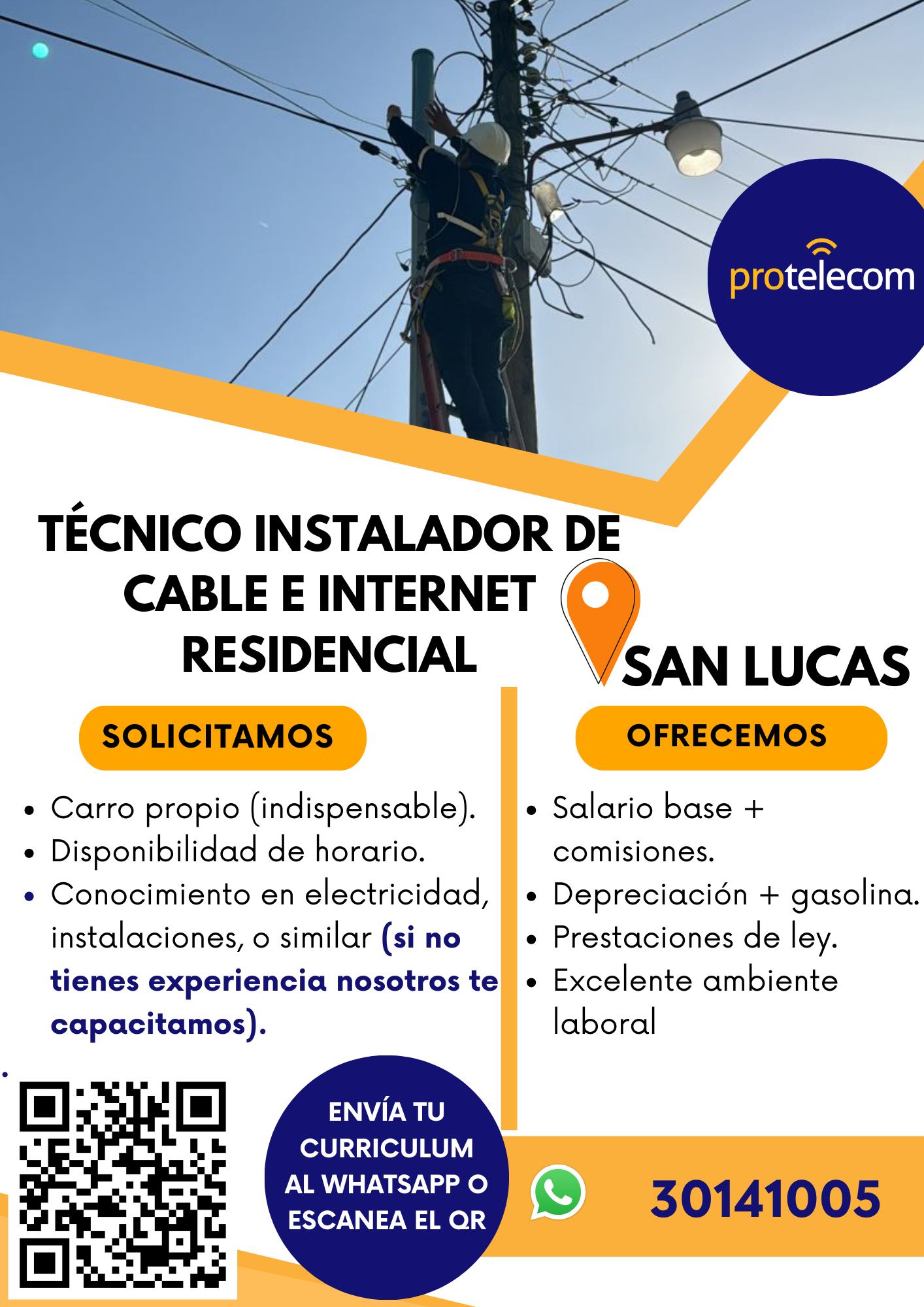 CODI - ¡Atención SAN LUCAS! 🚀 En PROTELECOM, estamos en la búsqueda de ...