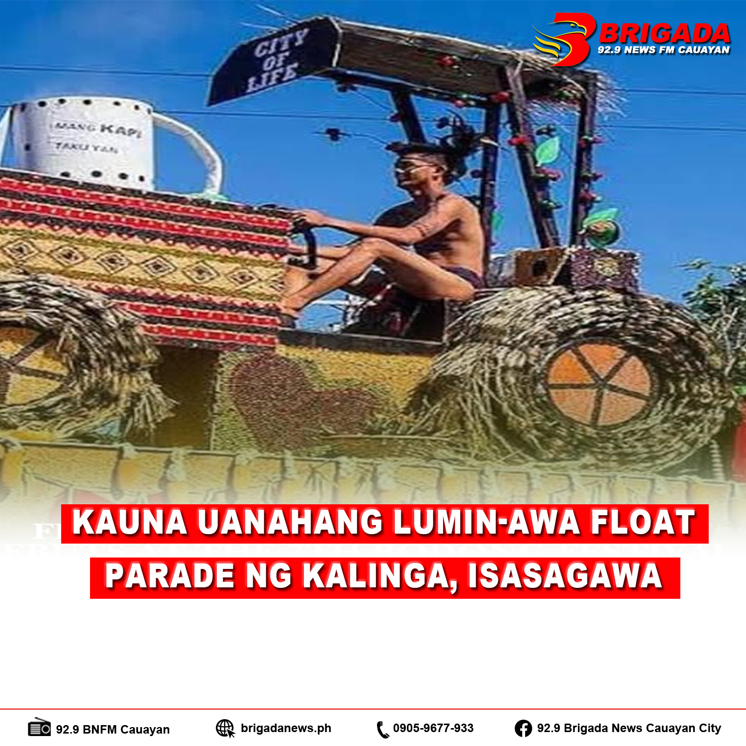 92.9 - 𝐊𝐀𝐔𝐍𝐀 𝐔𝐀𝐍𝐀𝐇𝐀𝐍𝐆 𝐋𝐔𝐌𝐈𝐍-𝐀𝐖𝐀 𝐅𝐋𝐎𝐀𝐓 𝐏𝐀𝐑𝐀𝐃𝐄 𝐍𝐆 𝐊𝐀𝐋𝐈𝐍𝐆𝐀, 𝐈𝐒𝐀𝐒𝐀𝐆𝐀𝐖𝐀 ...