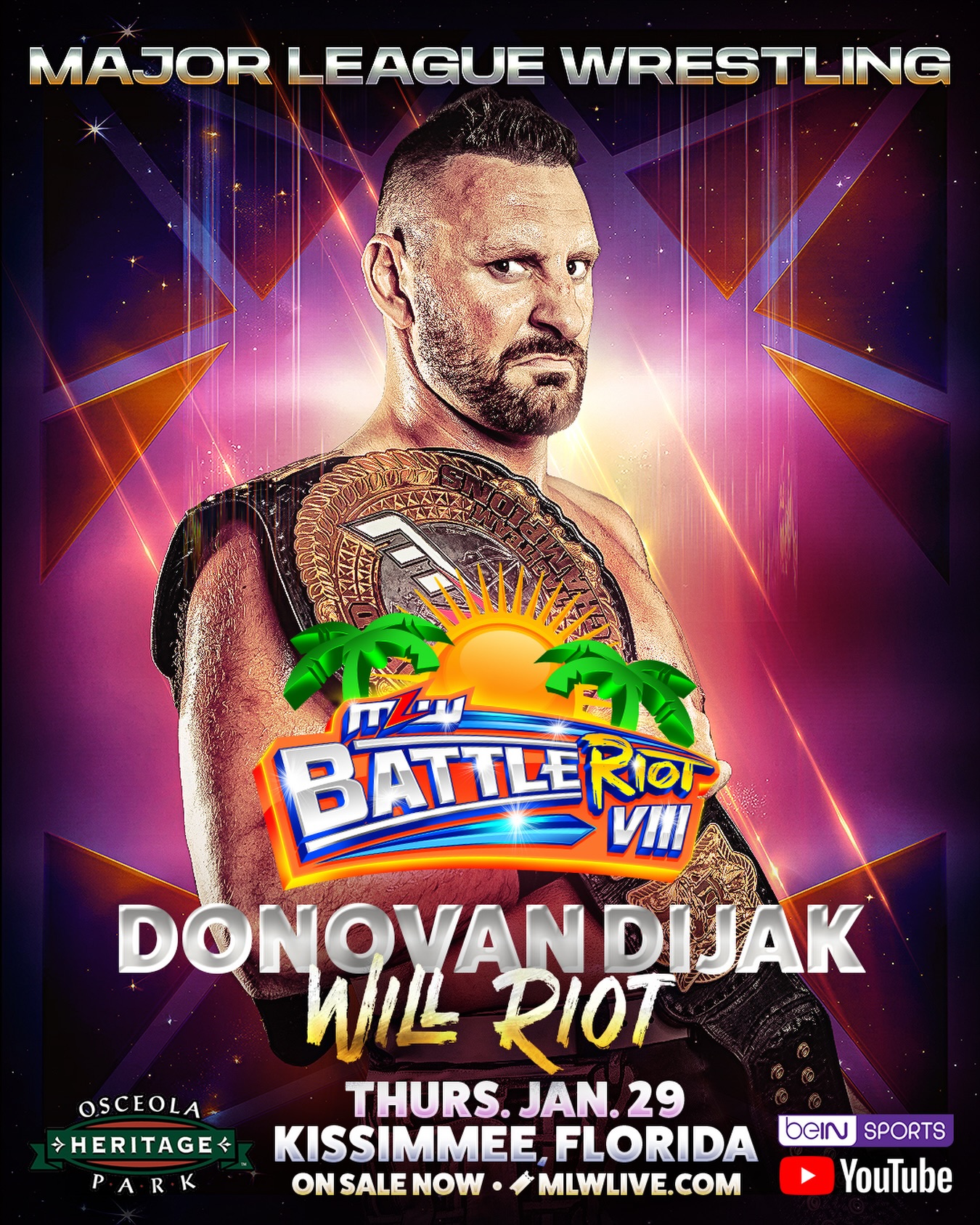 MLW - Donovan Dijak enters the Battle RIOT ready to steamroll the ...