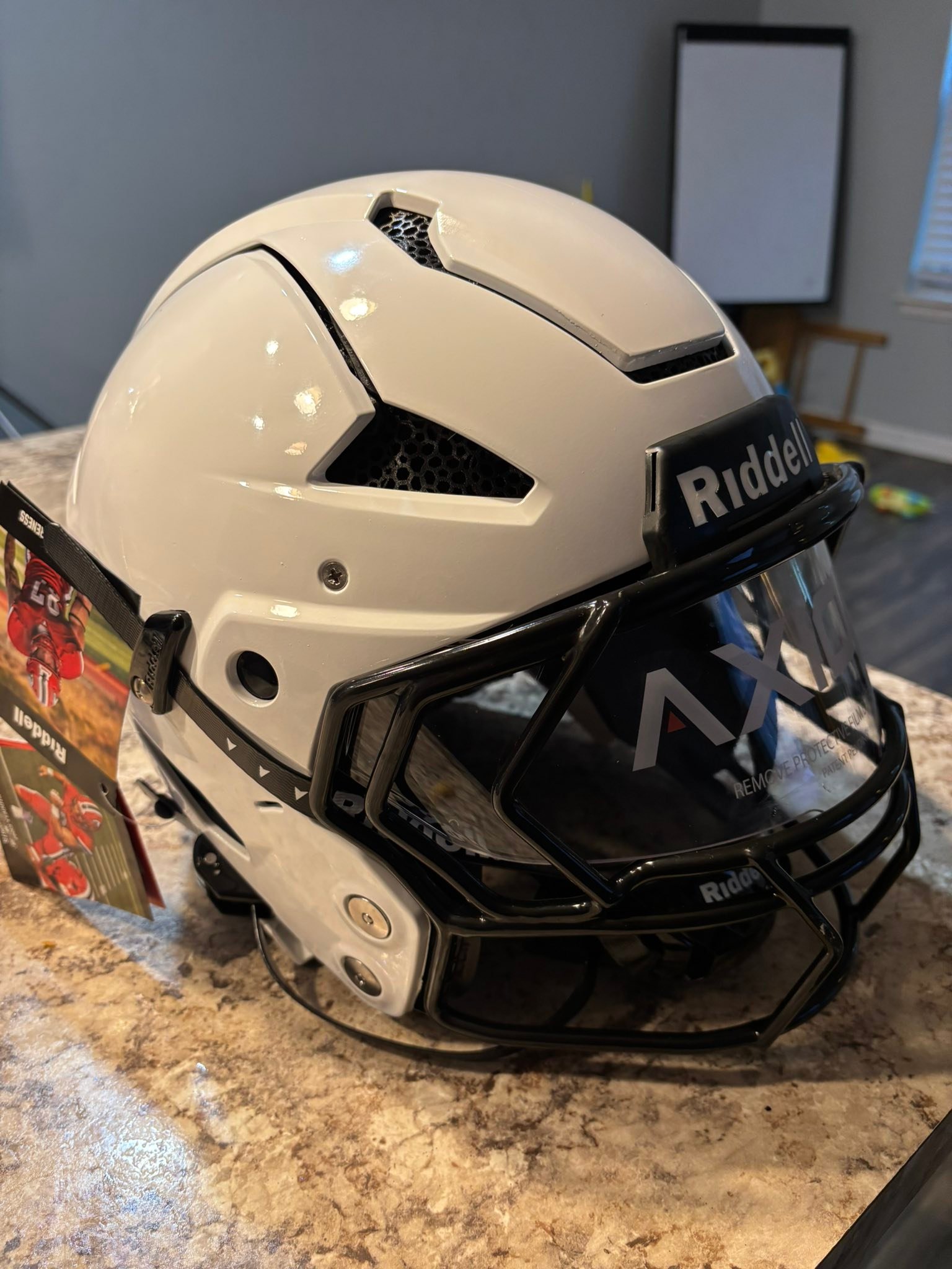 dollar football helmet AUTHENTIC FULL SIZE SPEED Flat Royal Blue shell Football - Football Helmets -