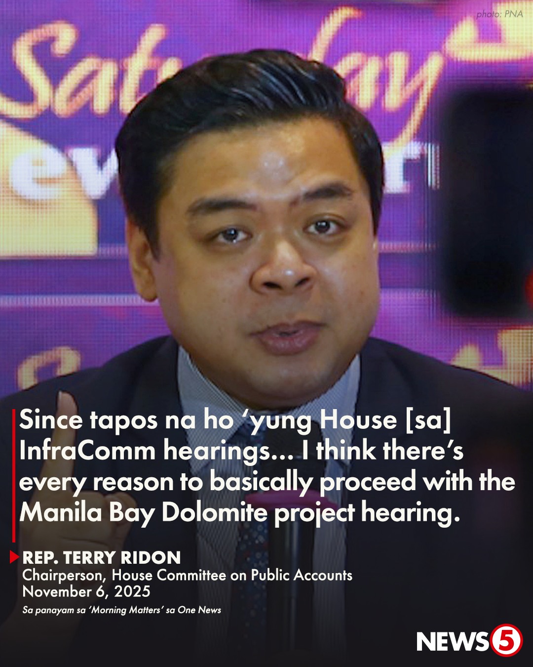 News5 - ‘I DON’T THINK IT’S POLITICAL’ Iginiit ni House Committee on ...
