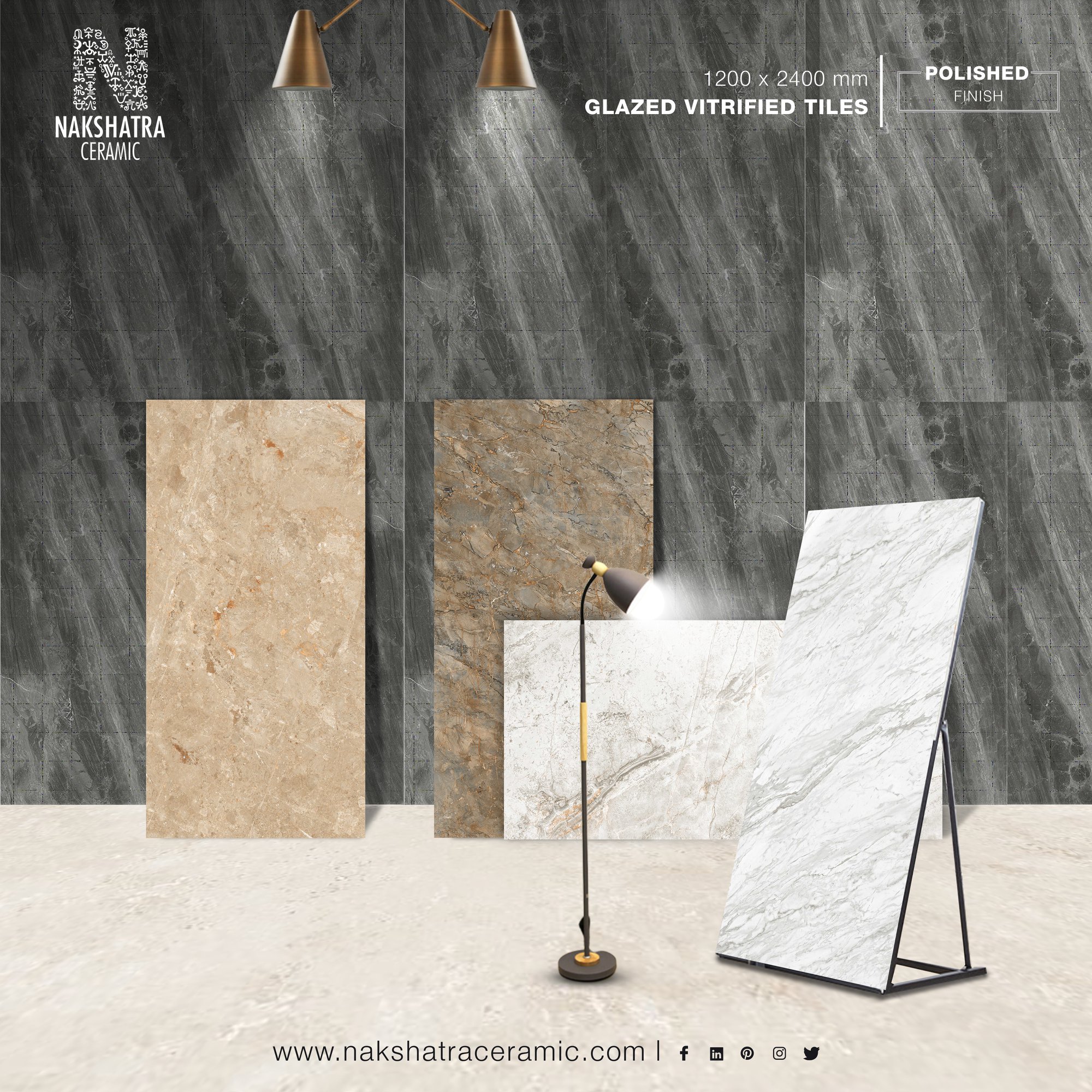 1200x2400 mm | GLAZED VITRIFIED TILES... - Nakshatra Ceramic