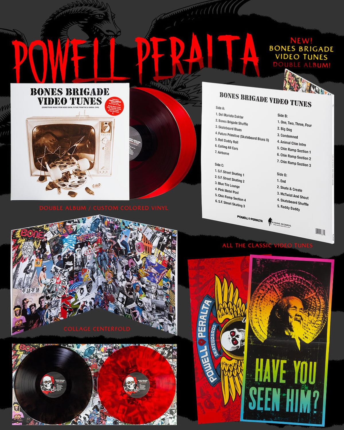 Bones Brigade Video Tunes on double disc vinyl. Coming November 