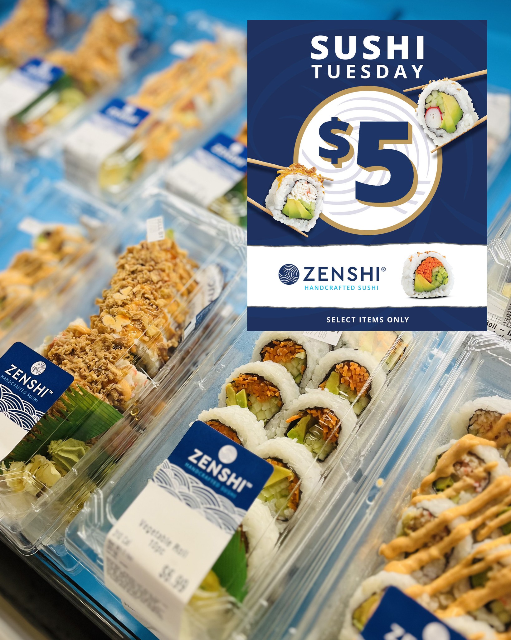 Robert Fresh Market $5 sushi Tuesday deal