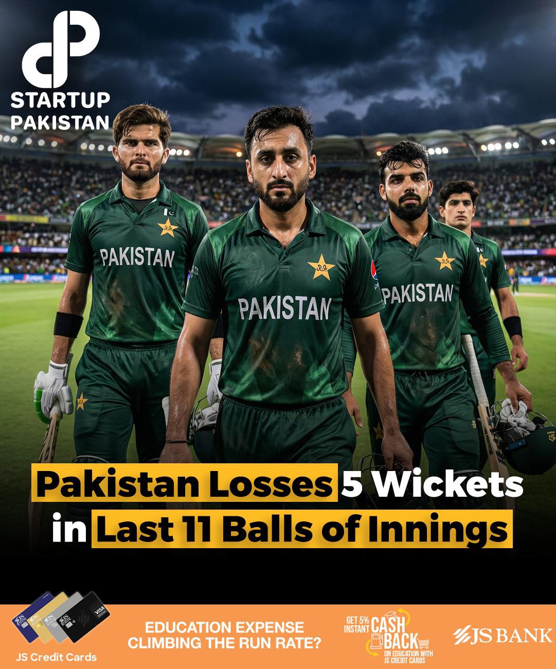 Pakistan Losses 5 Wickets in Last 11... - Startup Pakistan | Facebook