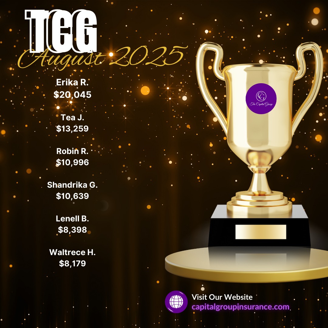 The Capital - Super congratulations to our Top Producers of August 2025 ...