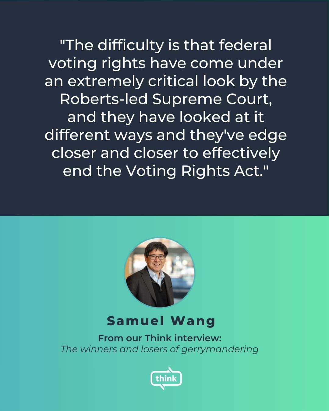 KERA Think - “The Voting Rights Act is hanging by a thread... | Facebook