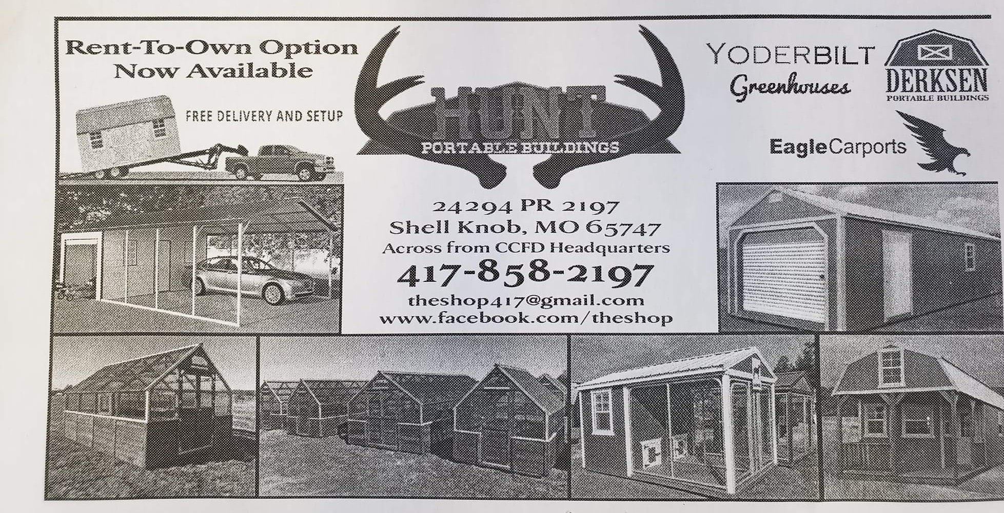 Our new add coming... - Hunt Portable Buildings - Shell Knob | Facebook