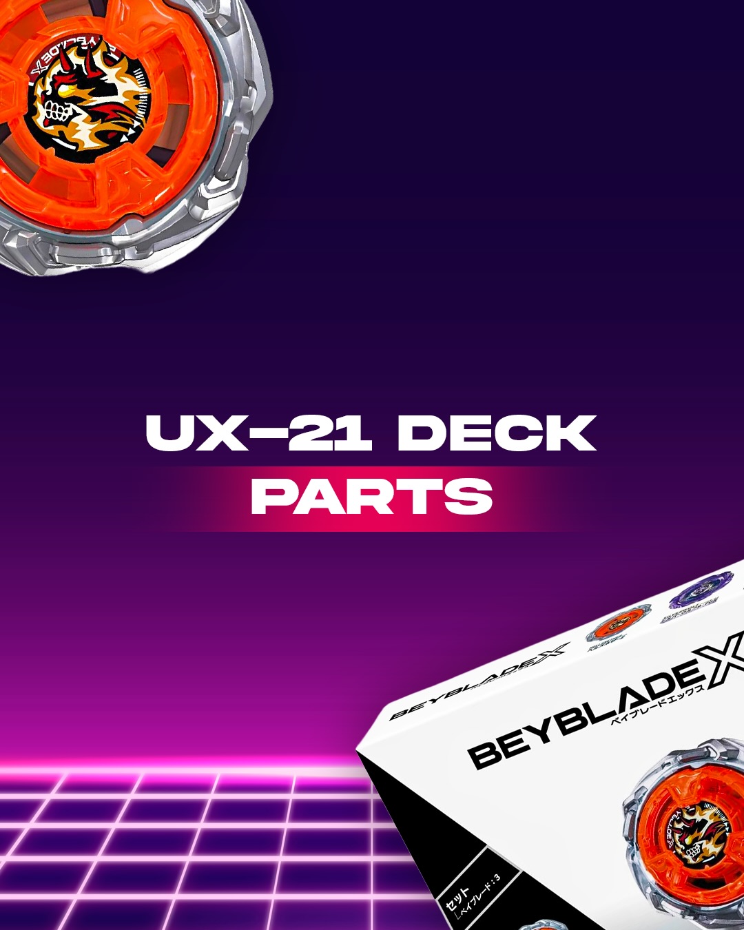 Here's Everything Included in the UX-21 Deck Set. #beybladex