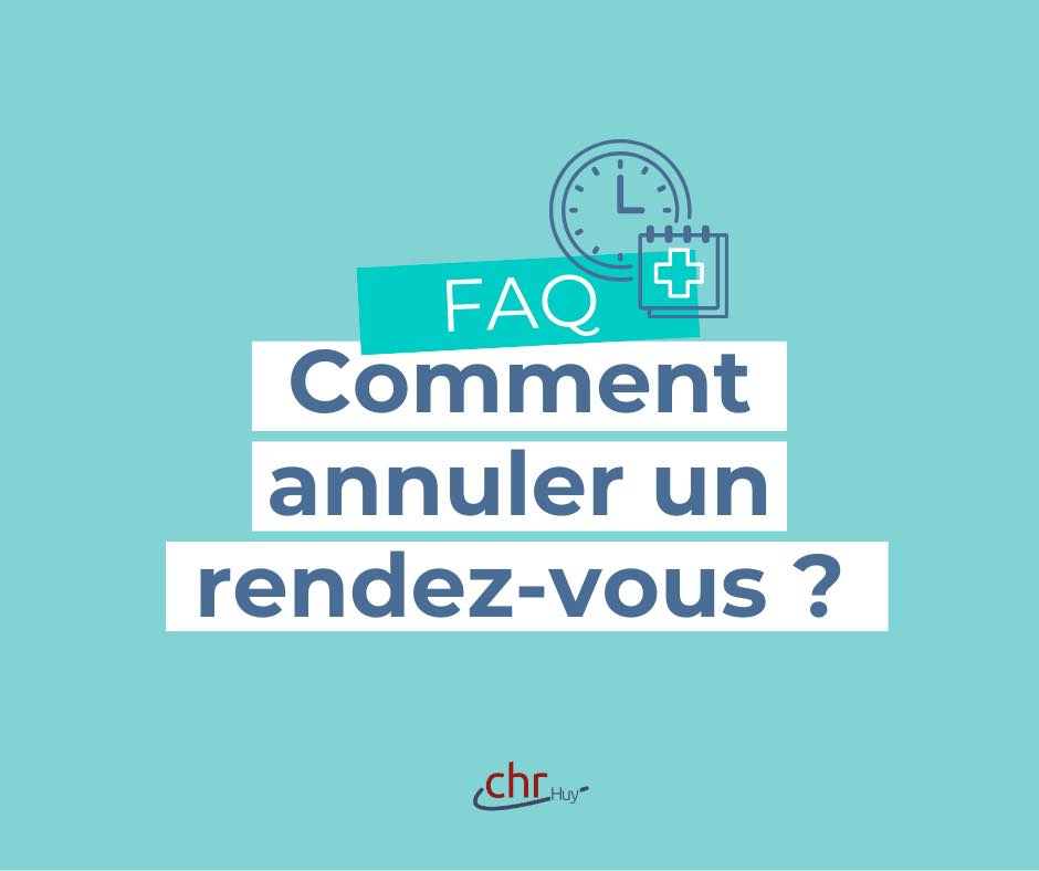 CHR - [FAQ] 🗓️ Besoin d’annuler ou de modifier un rendez-vous ? Vous ...