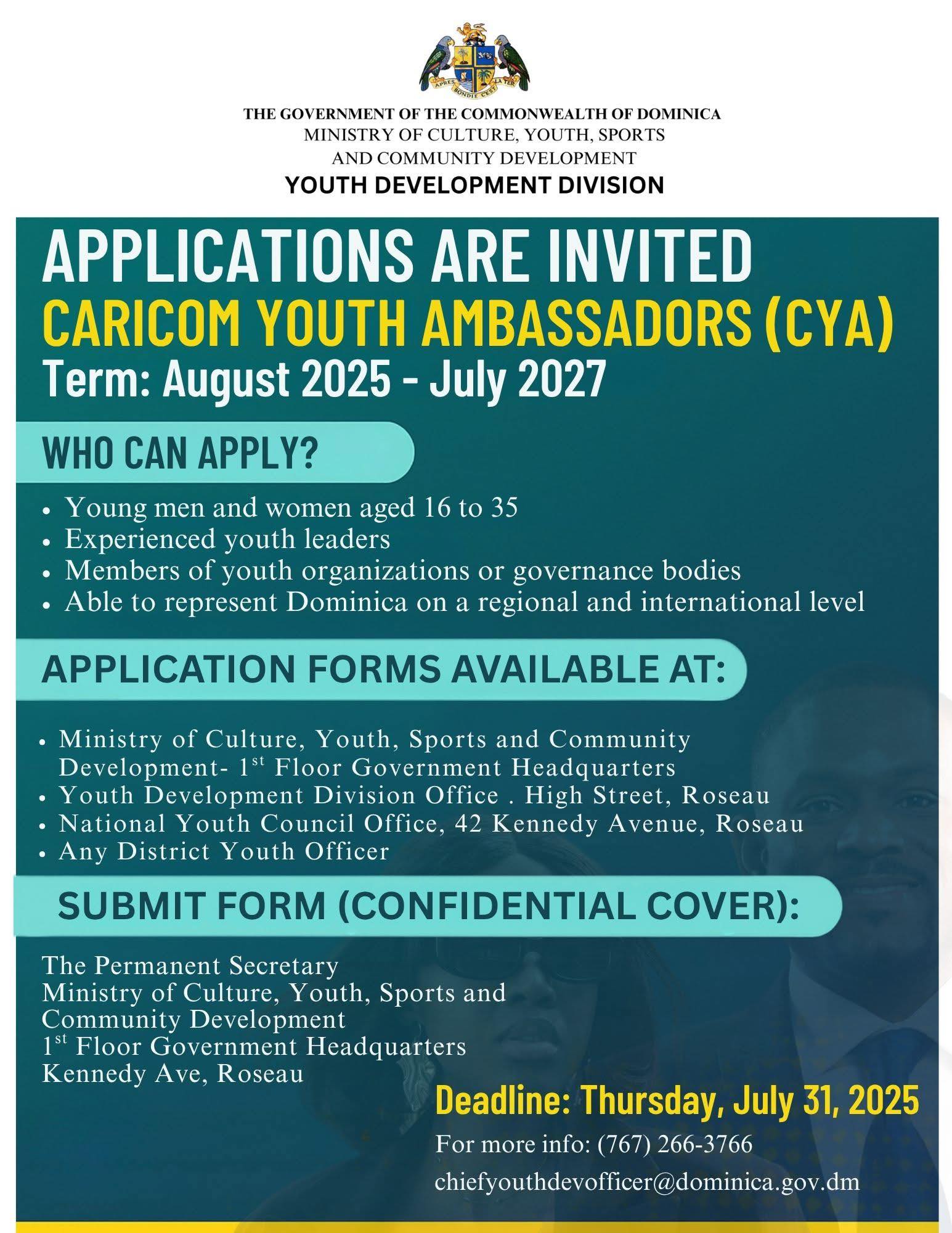 🚨 CALLING ALL YOUTH LEADERS! The Ministry of Culture, Youth, Sports and ...
