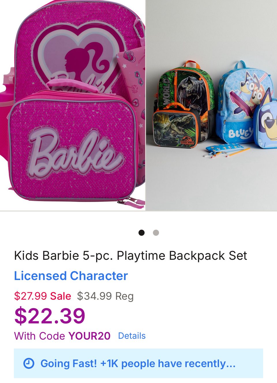 Disney Character Backpack For Kids - Minnie Mickey Frozen School Bookbag (16")