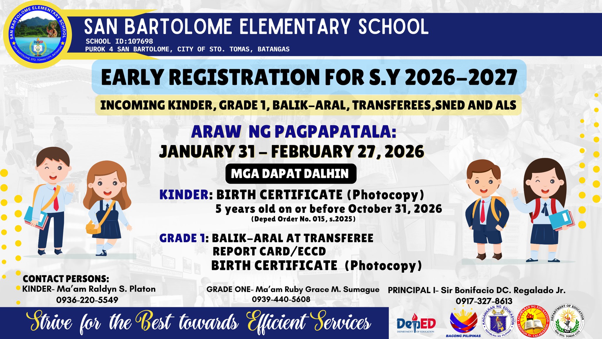 DepEd - EARLY REGISTRATION FOR SCHOOL YEAR 2026-2027 Ang early ...