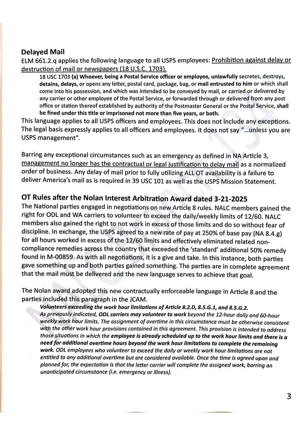 NALC - Undelivered Mail Report (PS Form 1571) Another one of those ...