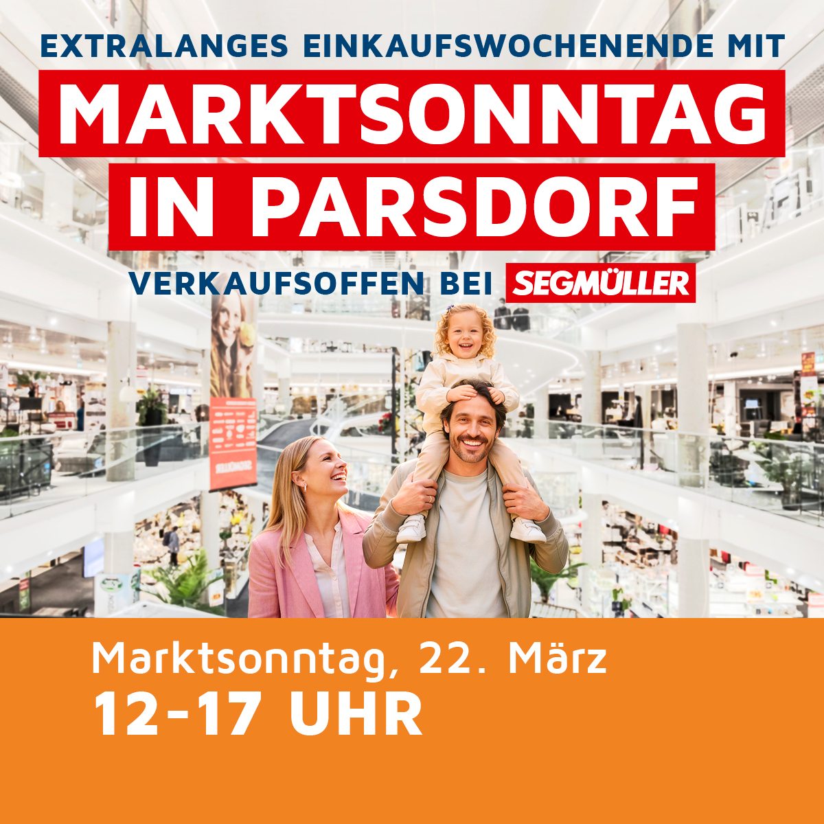 Sonntag gemütlich durchs Möbelhaus bummeln? 🛍️ Komm am 22.03.2026 von 11–17 Uhr (Verkauf ab 12 Uhr) zu SEGMÜLLER in Parsdorf und erlebe unseren verkaufsoffenen Sonntag mit abwechslungsreichem Programm. Übrigens! Das SCHLEMMERFEST Street
