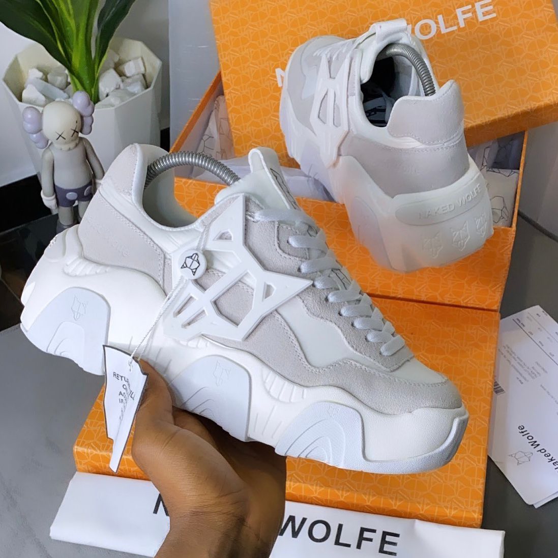 AllureClothing - *2022 NAKED WOLFE COZA TRIGGER “WHITE” SNEAKERS 