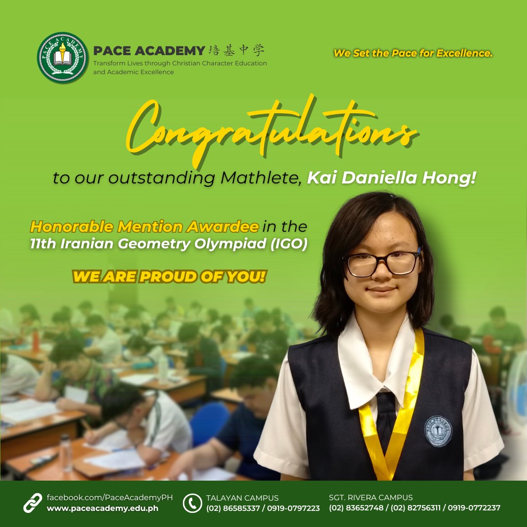 Pace - #PacerPride | 💚📐Congratulations to our outstanding Mathlete, Kai ...