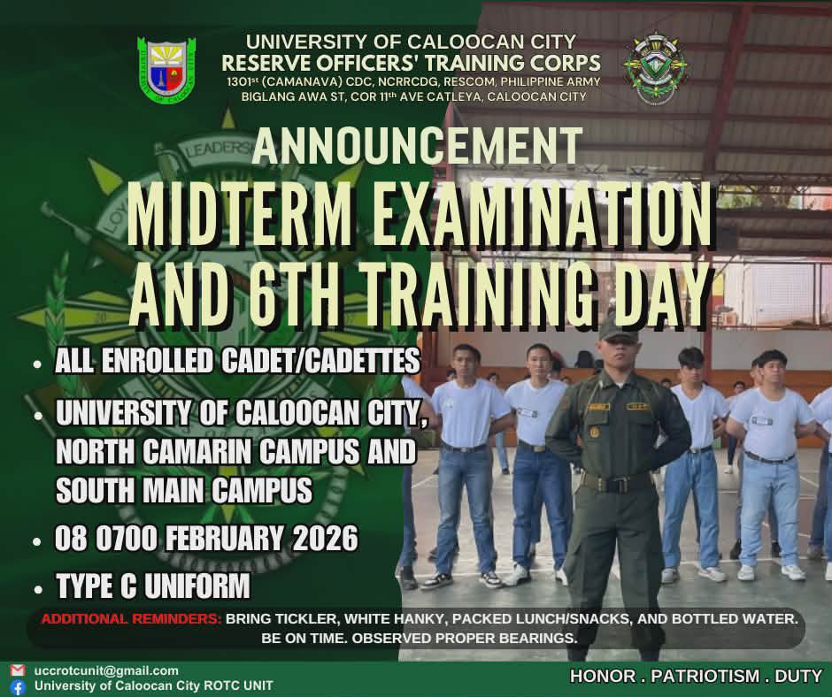 University of... - University of Caloocan City ROTC UNIT