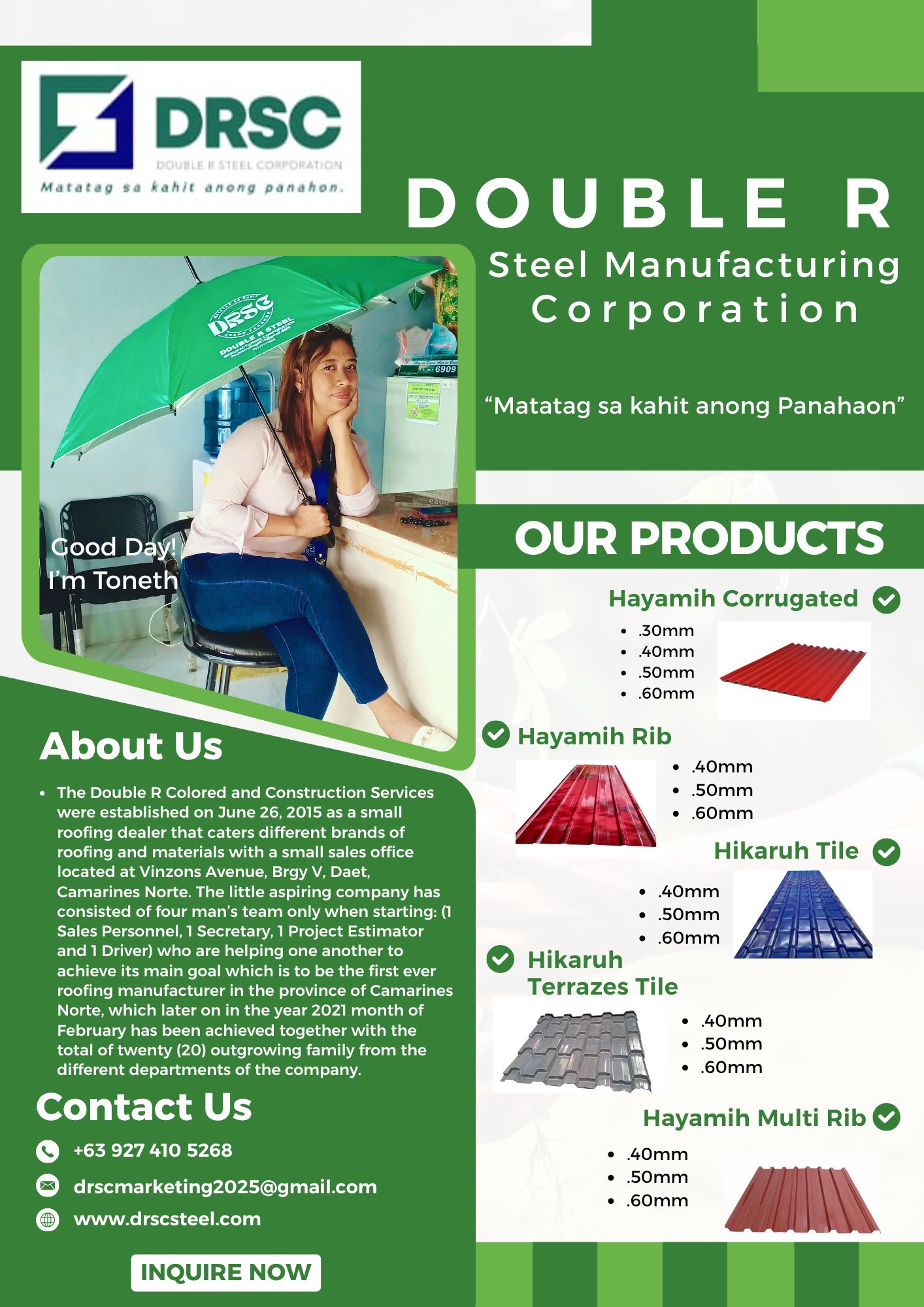 Double R Steel Manufacturing Corporation | Daet