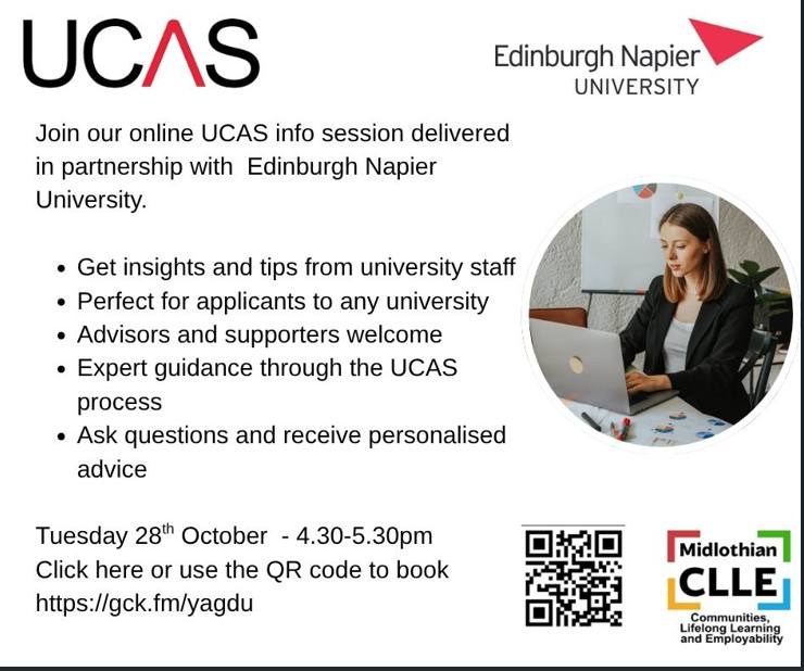 UCAS Information Session Tuesday 28th October - 4.30-5.30 online (ZOOM ...