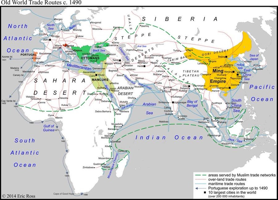 World Trade Routes Map