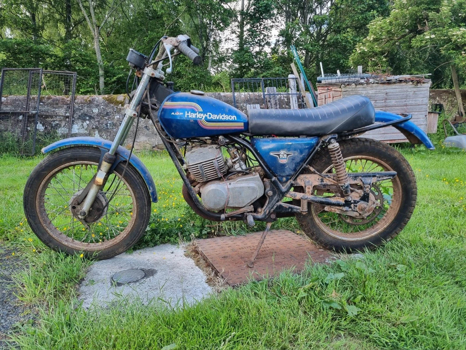 Rare in the UK 1973 Harley Davidson AMF Z90 - My kind of Harley