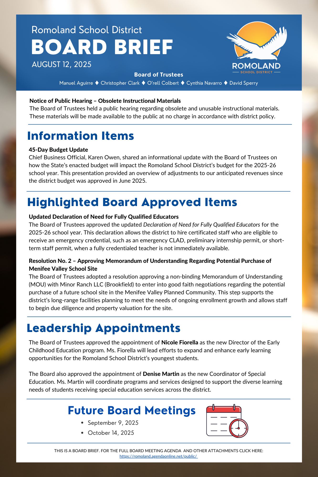 Romoland School District