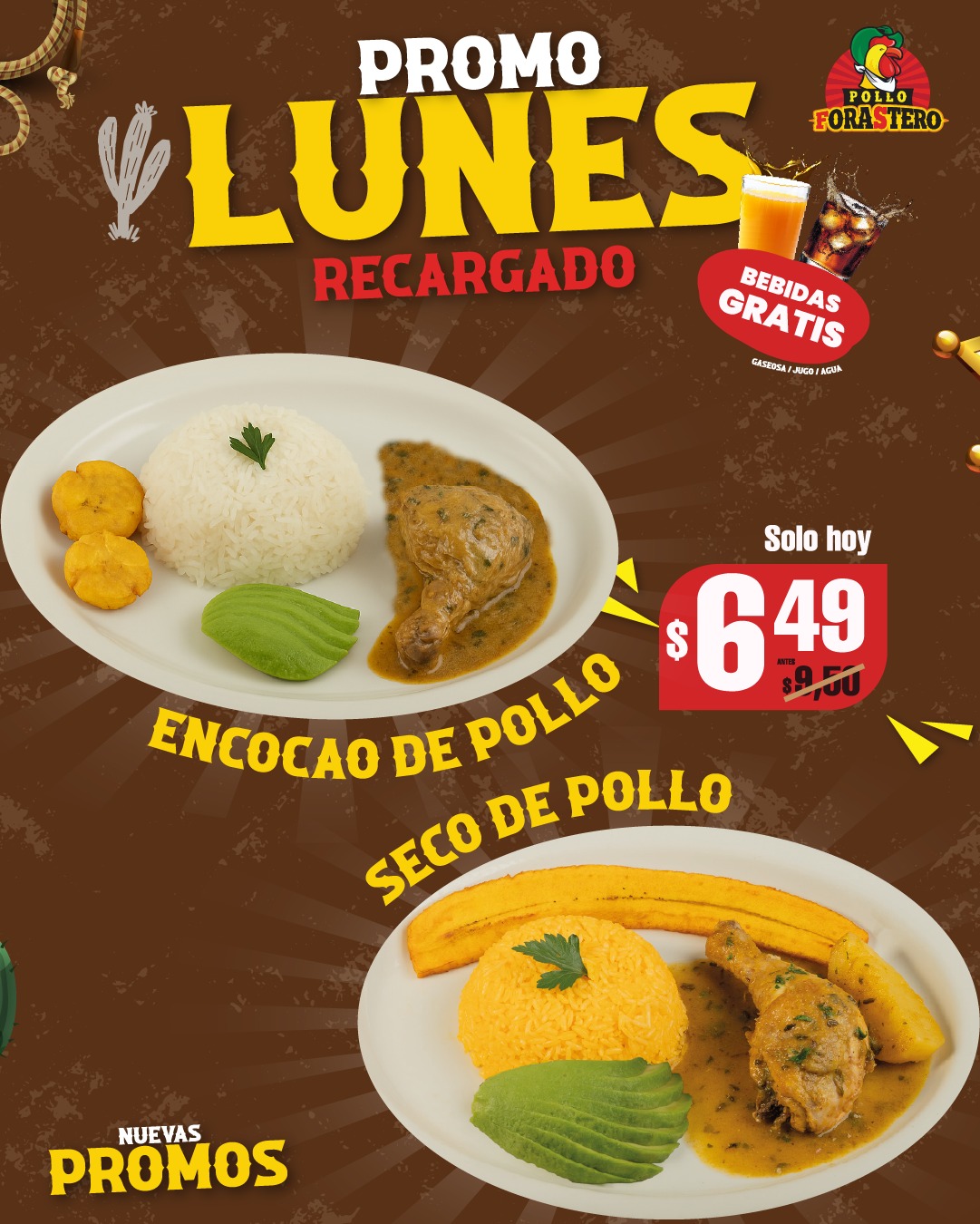 Pollo - 🍗 LUNES RECARGADO Disfruta doble sabor con nuestro combo: 🍛 ...