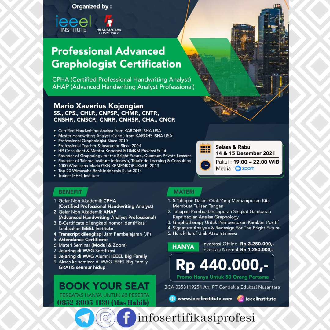 🎖️🏅 *Professional Advanced... - Info Sertifikasi Profesi | Facebook