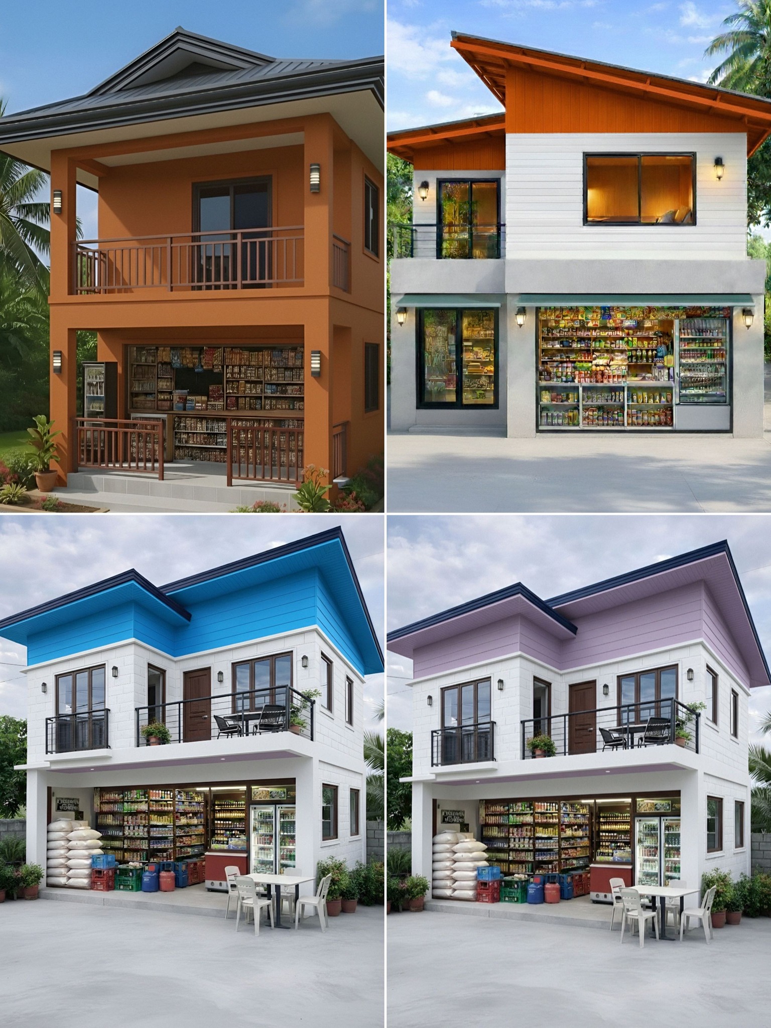 Simpleng - 2 Storey house with balcony and sarisari store designs ...