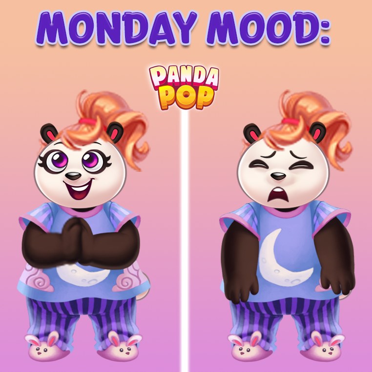 Panda - Monday morning: Expectation vs. Reality! 🐼☕️ Are you waking up ...