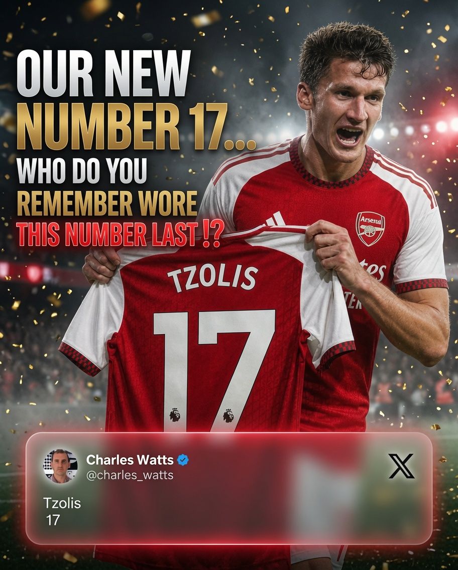 Christian Tzolis joins Arsenal with iconic no 17 shirt