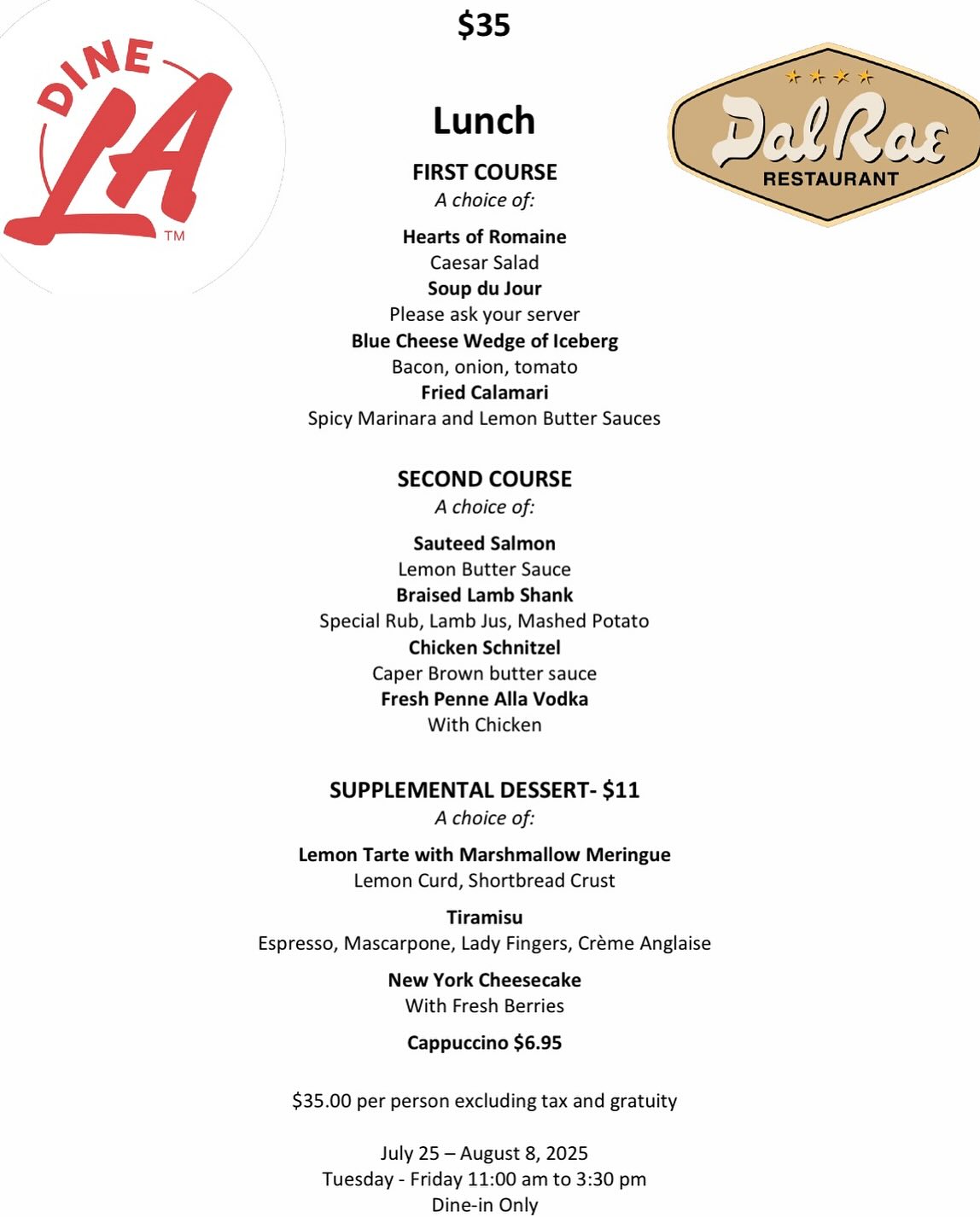 Dal Rae Restaurant | Pico Rivera CA