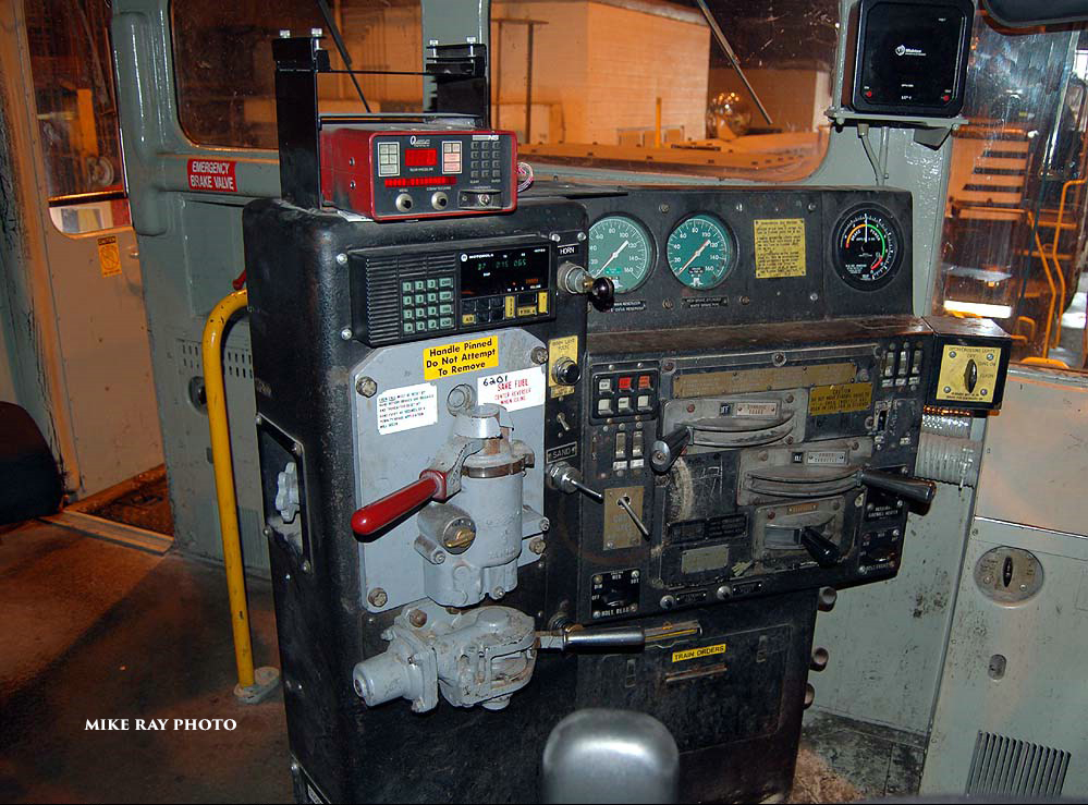 NS - View of the control stand of NS SD40-2 # 6201 at Chattanooga Tn ...